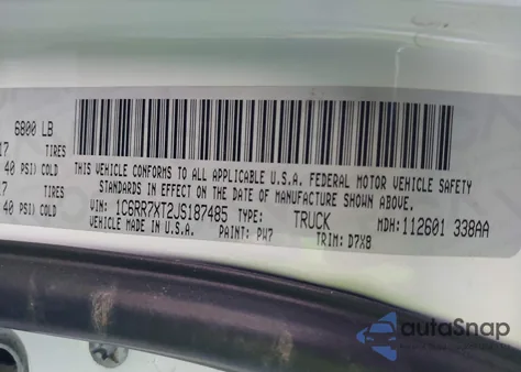 2018 Ram 1500 Ssv 4X4 5'7 Box from USA, damaged, VIN 1C6RR7XT2JS187485